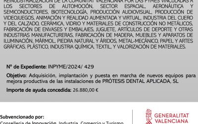 Ayudas para apoyar la realización de proyectos de inversión en PYMES